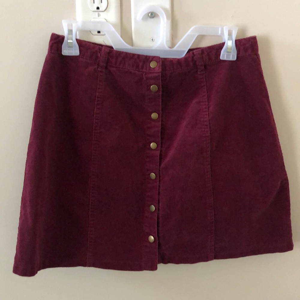 Maroon Mini Skirt